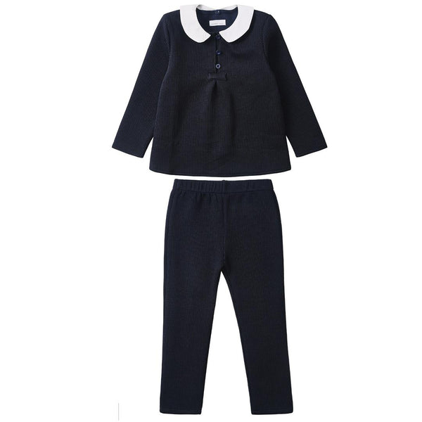 Dinky Boys 2Pc Black Robe With White Collar