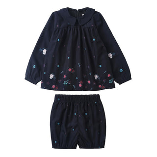 Dinky Baby 2Pc Black With Flowers