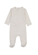 Mon Tresor Baby Blooming Terry Footie Ivory & Rose