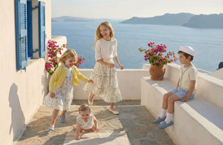 Dinky Boys Daisy Cardigan White/Blue/Yellow