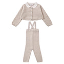 Dinky Baby Suspender With Cardigan Beige
