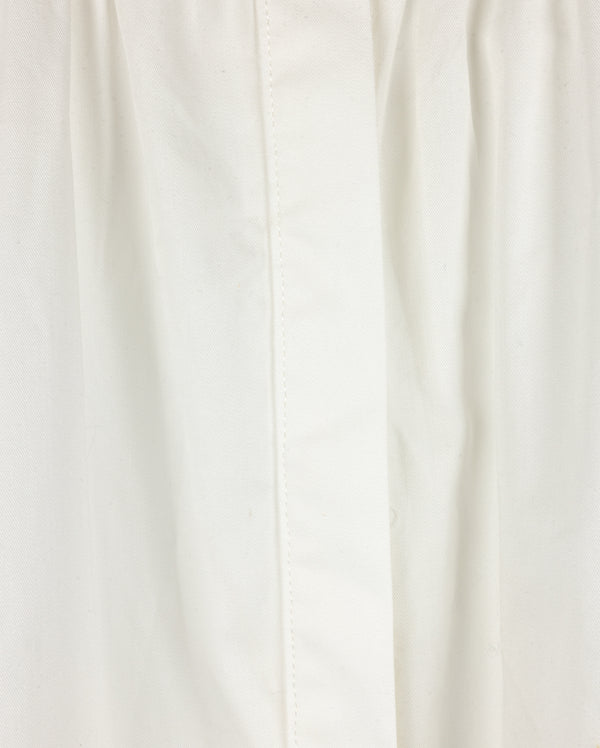 Lilou Girls Covered Placket Shirred Blouse White