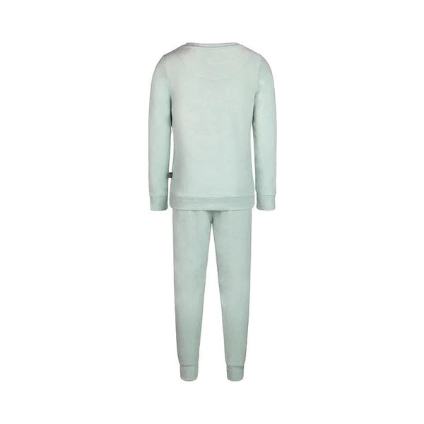 Charlie Choe Boys Velour PJ Light Aqua