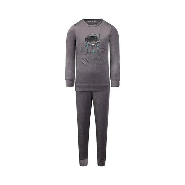 Charlie Choe Boys Velour PJ Grey