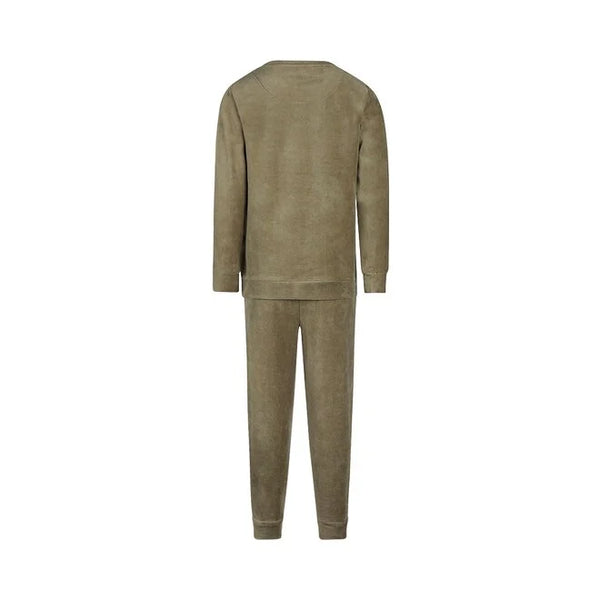 Charlie Choe Boys Velour PJ Faded Green