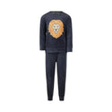 Charie Choe Boys Velour PJ Navy