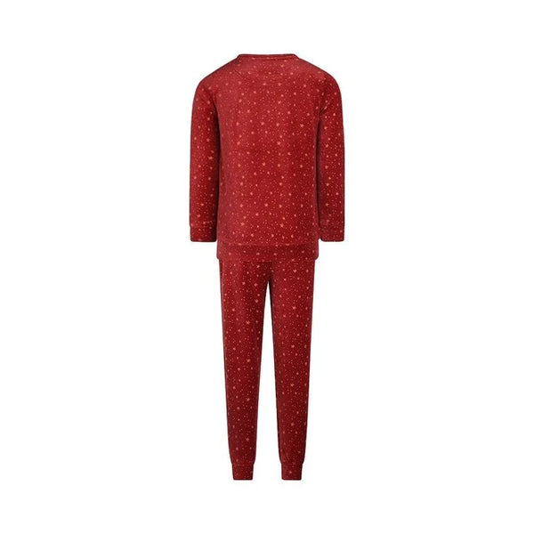 Charlie Choe Girls Velour PJ Brique Red