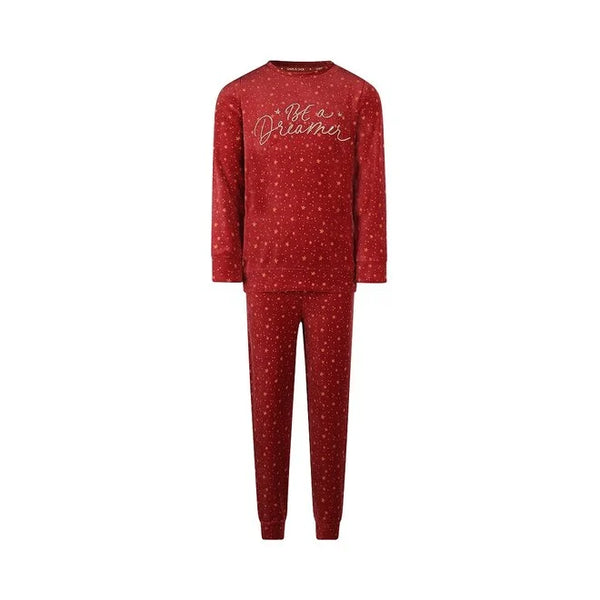 Charlie Choe Girls Velour PJ Brique Red