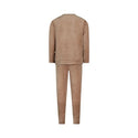 Charlie Choe Girls Velour PJ Faded Brown