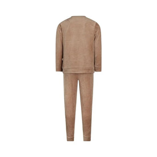 Charlie Choe Girls Velour PJ Faded Brown