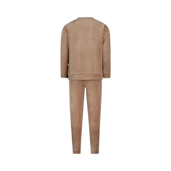 Charlie Choe Girls Velour PJ Faded Brown