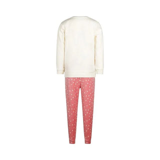 Charlie Choe Girls Velour Rain PJ Off White/Pink