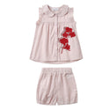 Dinky Baby Short Sleeve Miren 2Pc Pink With Flowers