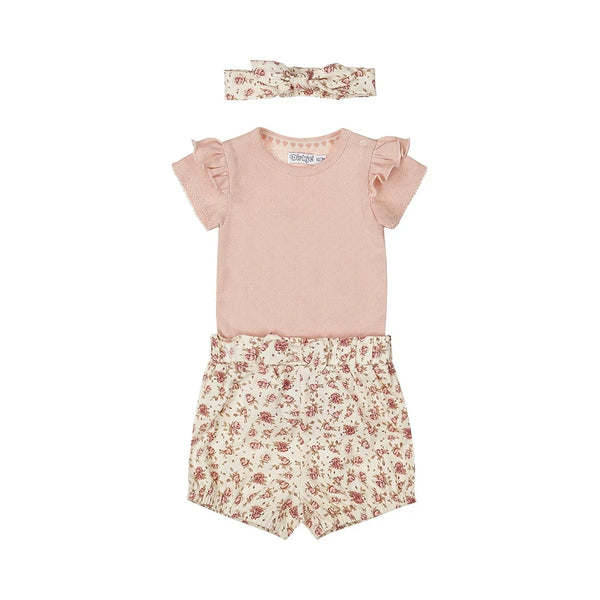 Dirkje Baby Girls 2Pc Outfit And Headband Light Coral