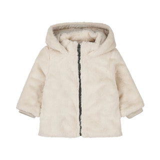 Dirkje Girls Jacket With Hood Off White