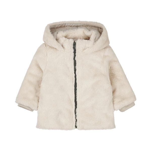 Dirkje Girls Jacket With Hood Off White