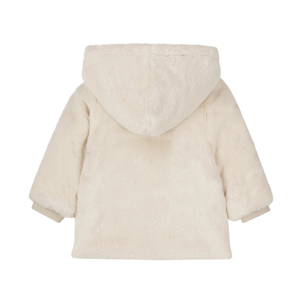 Dirkje Girls Jacket With Hood Off White