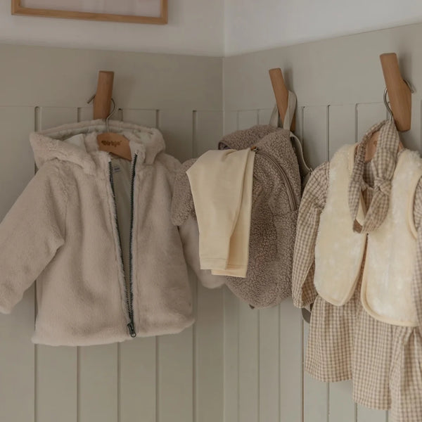 Dirkje Girls Jacket With Hood Off White