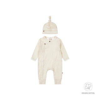 Dirkje Baby Strechie With Hat Off White