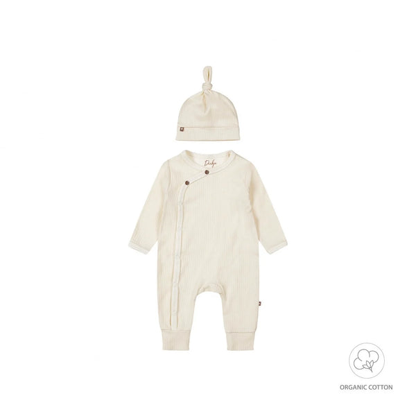 Dirkje Baby Strechie With Hat Off White