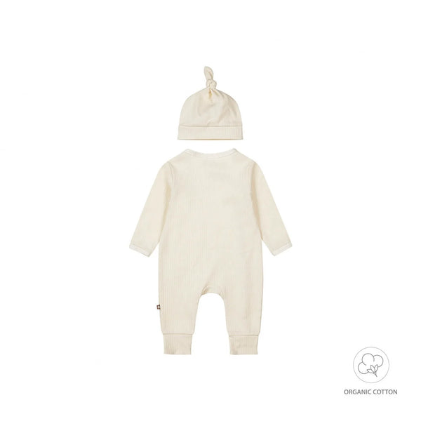 Dirkje Baby Strechie With Hat Off White