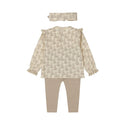 Dirkje Baby Girls 2Pc Babysuit With Headband Off White