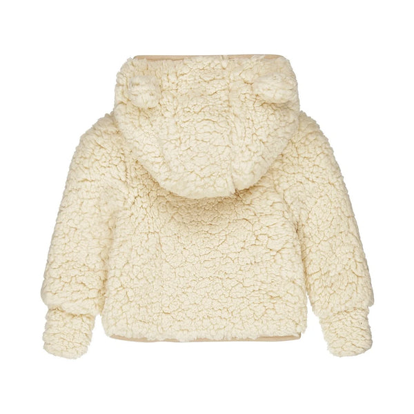 Dirkje Baby Cardigan With Hood Dark Sand