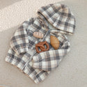 Dirkje Boys Checked Jacket Off White