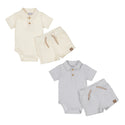 Dirkje Baby Boys 2-Pack 2Pc Outfit Light Blue/Beige