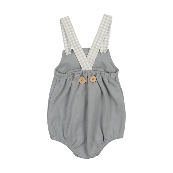 Mon Tresor Baby Gingham Glory Romper Quarry