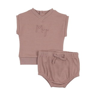 Mon Tresor Baby Posh Print Ensemble Mauve