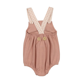 Mon Tresor Baby Gingham Glory Romper Misty Rose