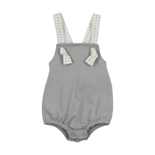 Mon Tresor Baby Gingham Glory Romper Quarry