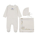 Mon Tresor Baby My Little Mushroom Layette Set Ivory & Blue