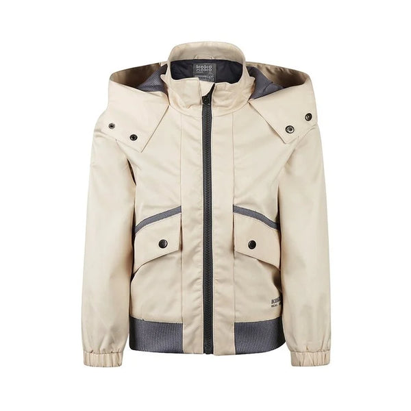 Koko Noko Boys Jacket With Hood Water Repellent Beige