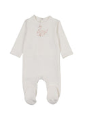 Mon Tresor Baby SwanLily Footie Ivory & Pink