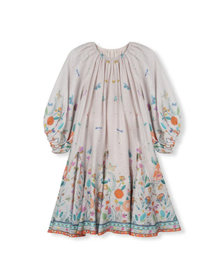 Papillon Girls Panelled Detailed Swing Dress Pink