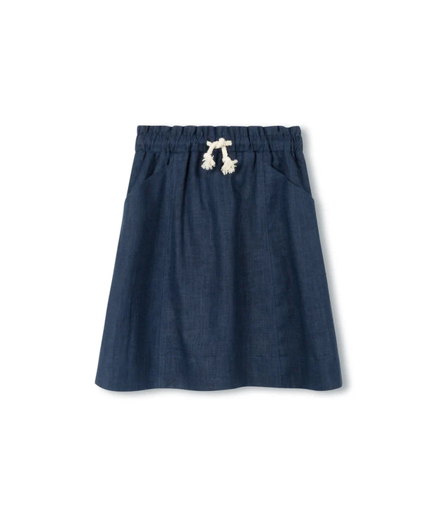 Phil And Phoebe Girls Bliss Striped Print 2Pc Navy