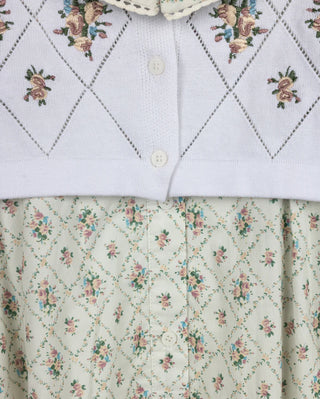 Papillon Girls Printed Robe And Cardigan Set Floral