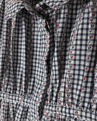 Lilou Girls Gathered Top Maxi Robe Plaid