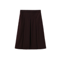 Tustello Teen Pez Wool Box Pleated Skirt Wine