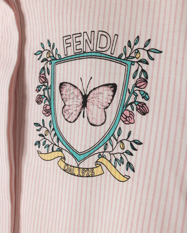 Vibe Girls Pinstriped Belted Shirt Dress Pink