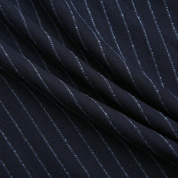 Minimal Teen V Detail Pinstriped Jumper Navy