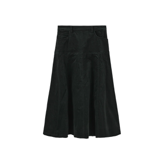 N+A Teen Rustic Drop Paneled Corduroy Skirt Green