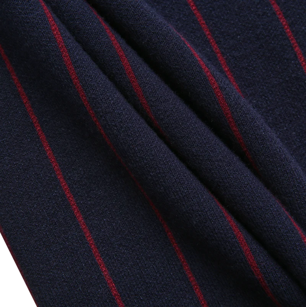 Harper James Pilro Knit Pinstripe Overalls Navy