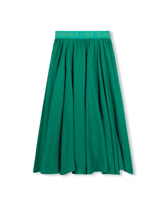 Vibe Girls Ropo Gauze Midi Skirt Green
