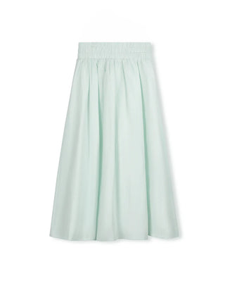 Vibe Girls 2Pc Pinstriped Butterfly Logo Blouse With Midi Skirt Blue