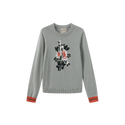 N+A Teen Rustic Flower Sweater Mint