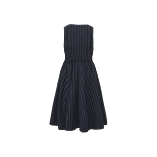 Minimal Teen V Detail Pinstriped Jumper Navy
