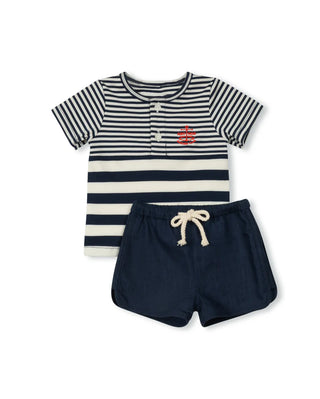 Phil and Phoebe Baby Bliss T-shirt Set Navy